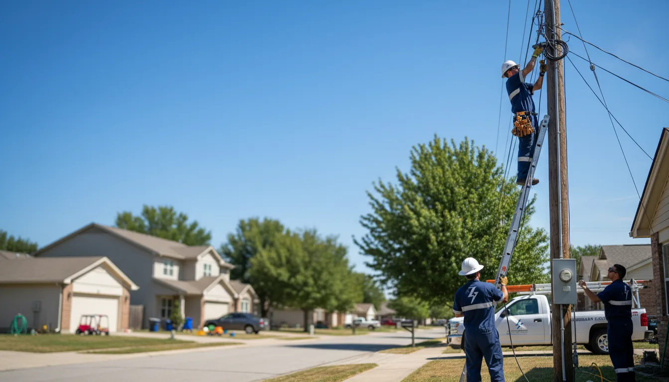 Residential electrician providing installation services in Encino, TX